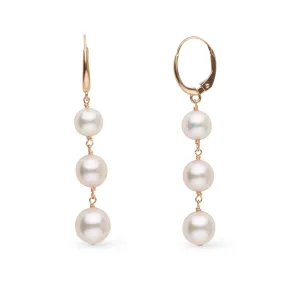 6.5-9.0 mm Triple Akoya Pearl Muse Collection Earrings