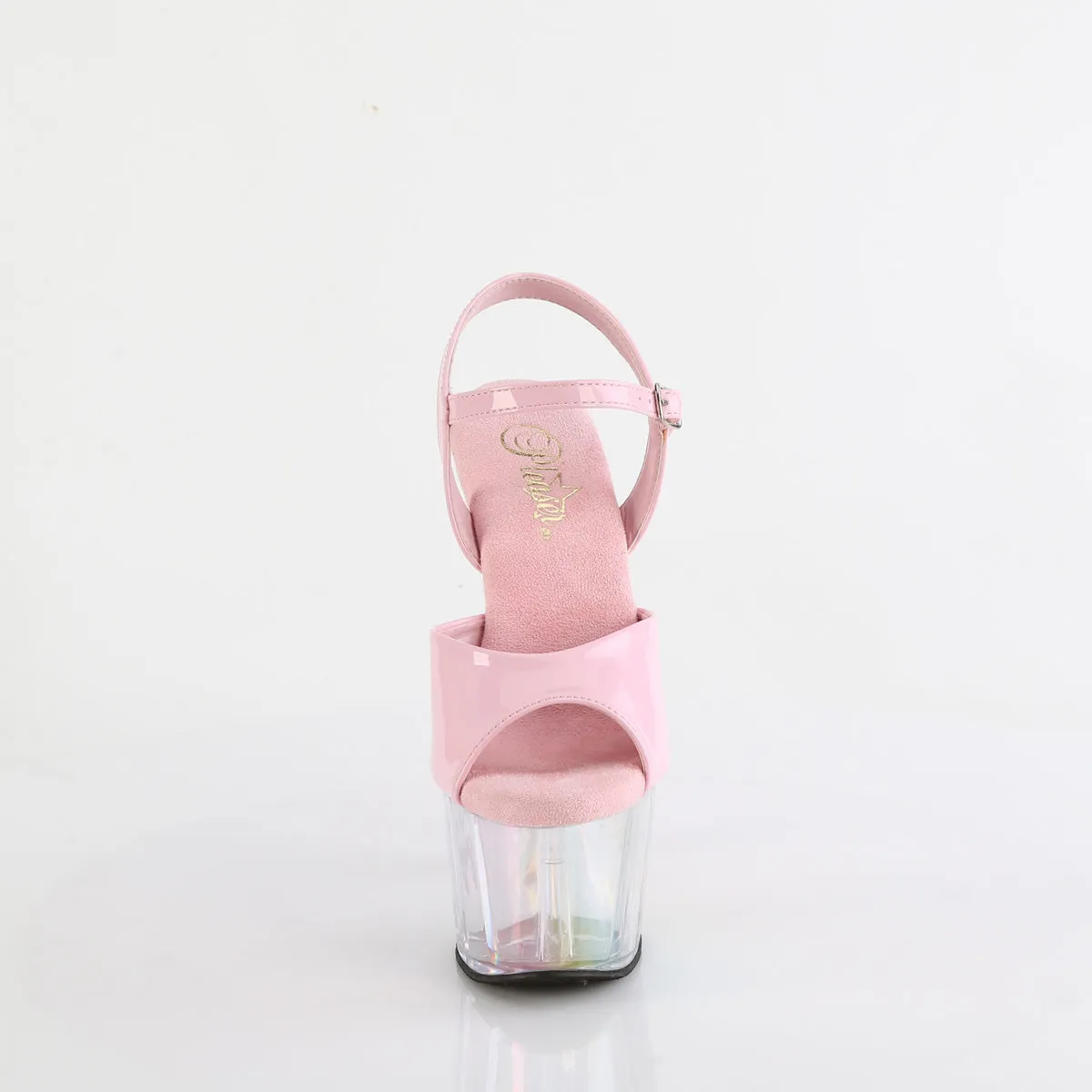 7 Inch Heel ADORE-709HT Baby Pink Holo