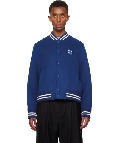 ADER error Blue TRS Tag 01 Varsity Bomber Jacket