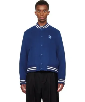 ADER error Blue TRS Tag 01 Varsity Bomber Jacket