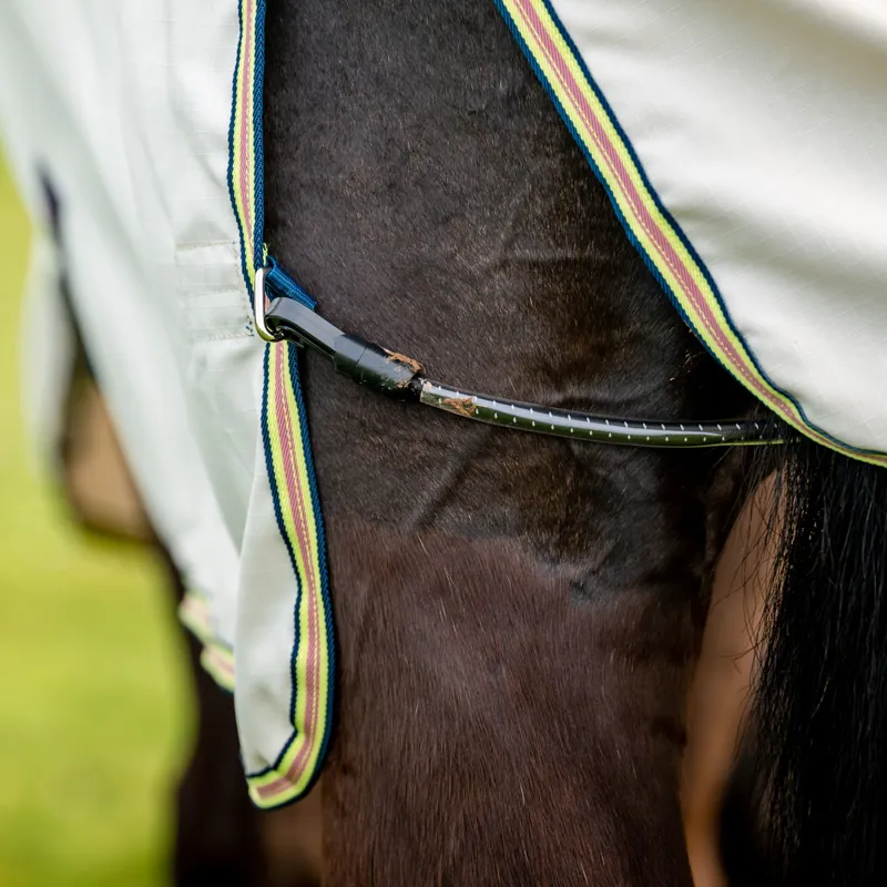 Amigo Ripstop Hoody Combo Neck Fly Rug - Chalk/Navy/Rose