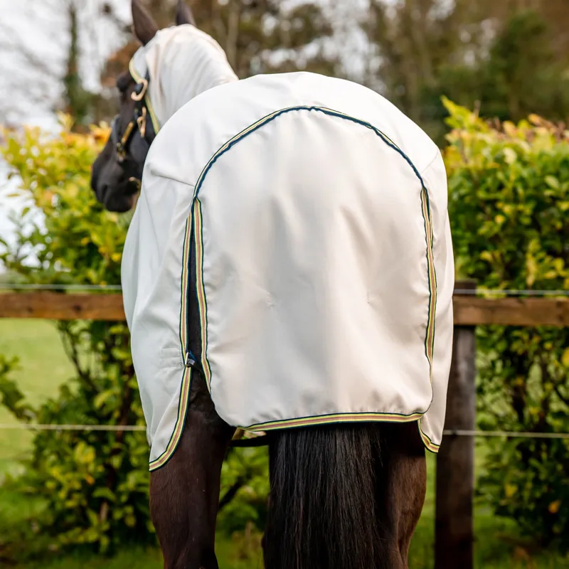 Amigo Ripstop Hoody Combo Neck Fly Rug - Chalk/Navy/Rose