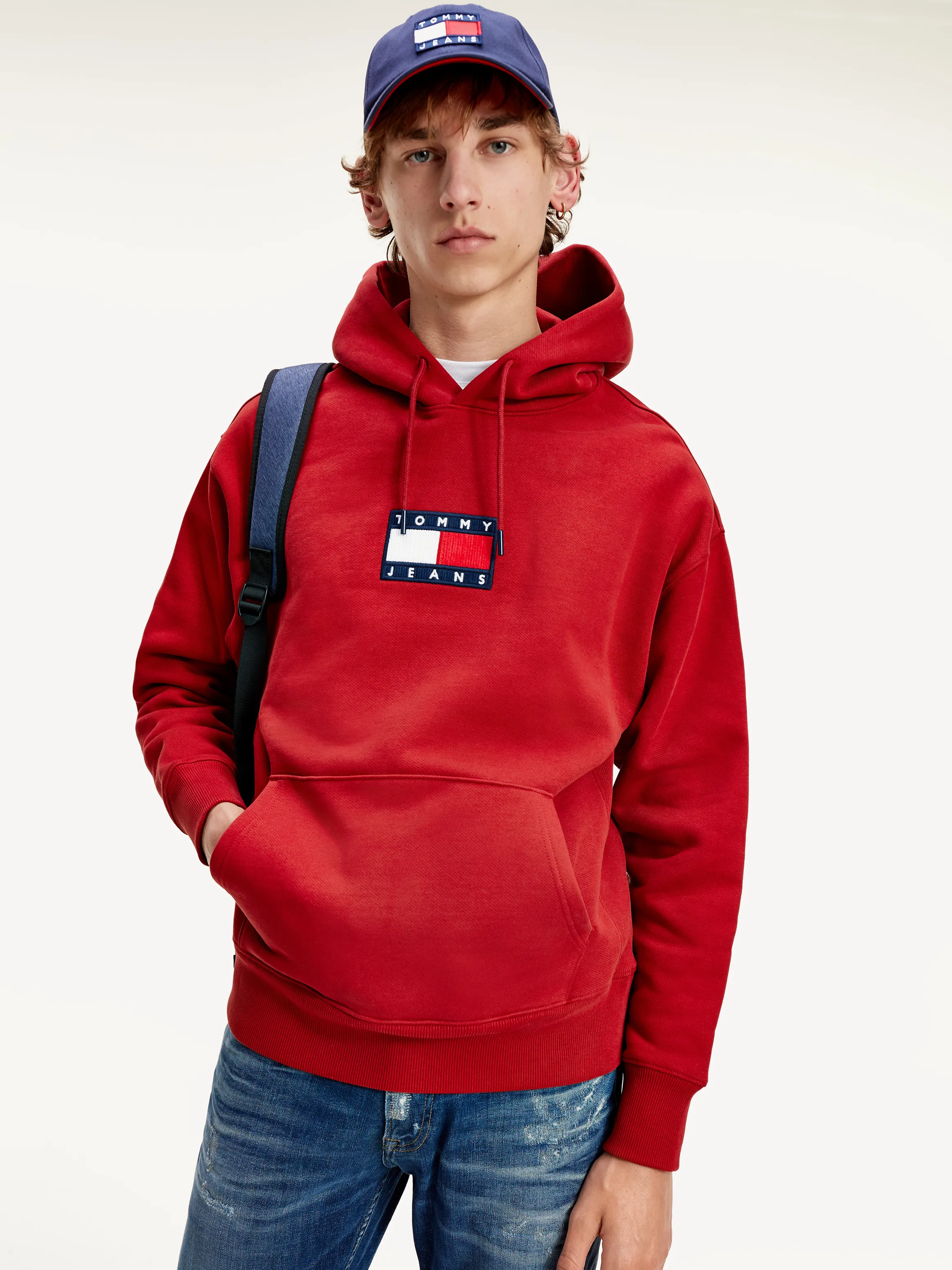 Badge Organic Cotton Fleece Hoody | Sweatshirts & Hoodies | Tommy Hilfiger