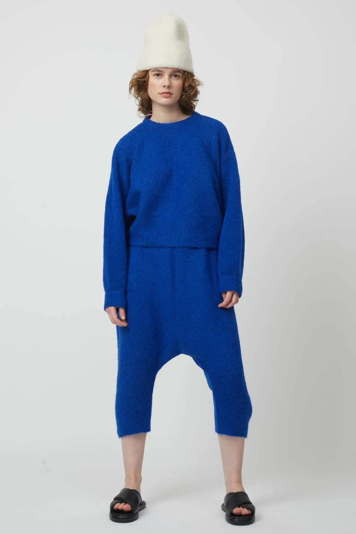 Balloon Sleeve Sweater - Blue