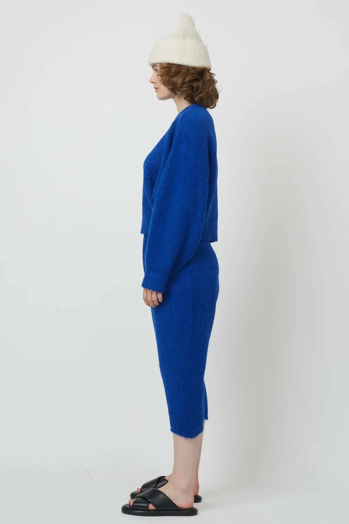 Balloon Sleeve Sweater - Blue