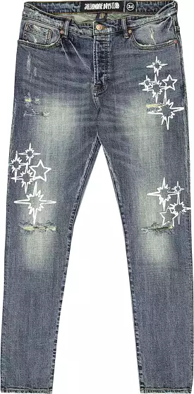 Billionaire Boys Club BB Constellation Men's Jean Pant Blue-Multi