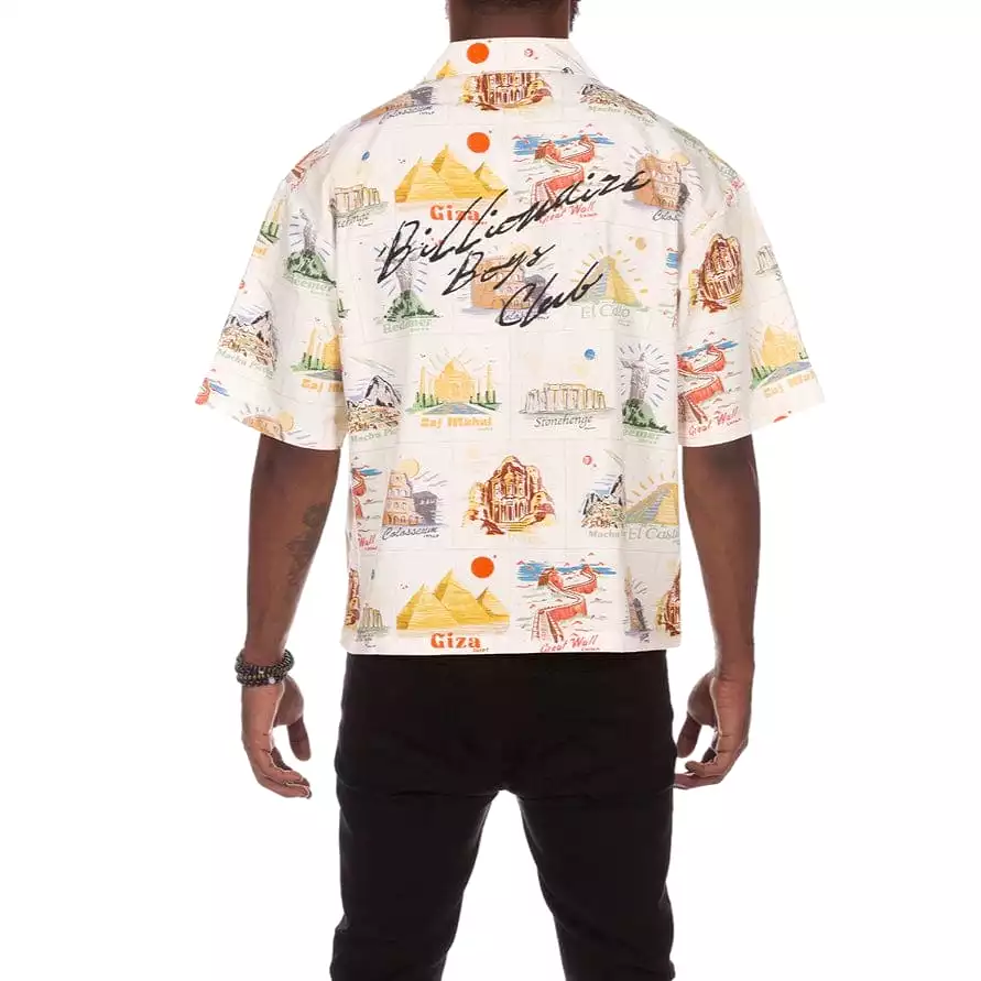 Billionaire Boys Club BB Globetrotter SS Woven Shirt (Gardenia) 841-2601