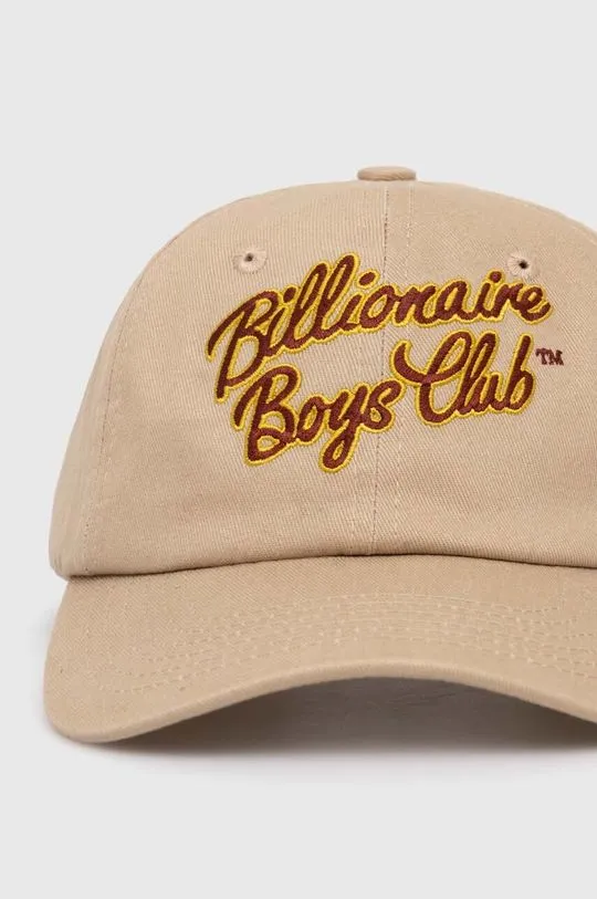 Billionaire Boys Club cotton baseball cap Script Logo Embroidered beige color B24144