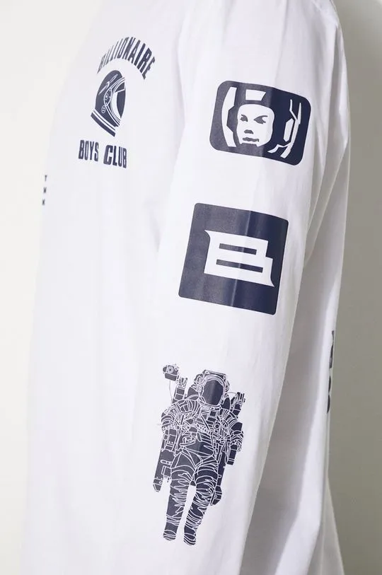 Billionaire Boys Club cotton longsleeve top Multi Graphic Longsleeve white color with a print B24251