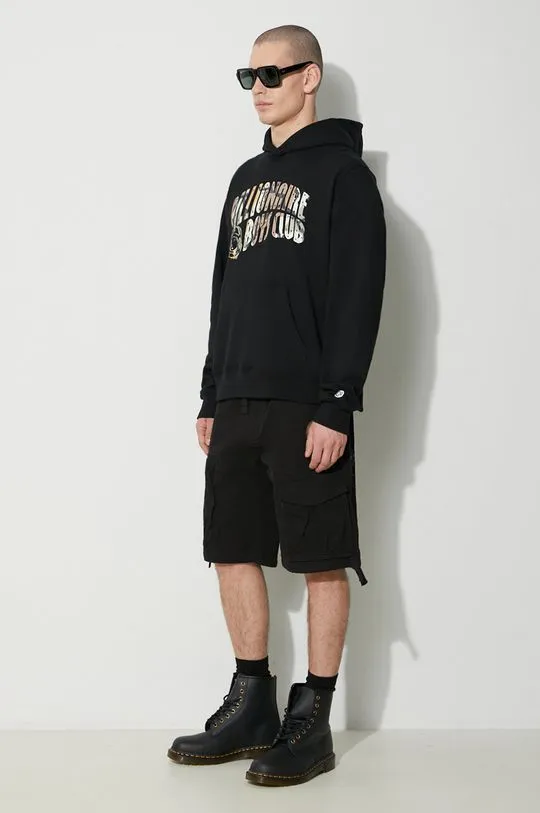 Billionaire Boys Club cotton sweatshirt Camo Arch Logo Popover men's black color B24126