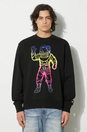 Billionaire Boys Club cotton sweatshirt Standing Astro Crewneck men's black color with a print B24228