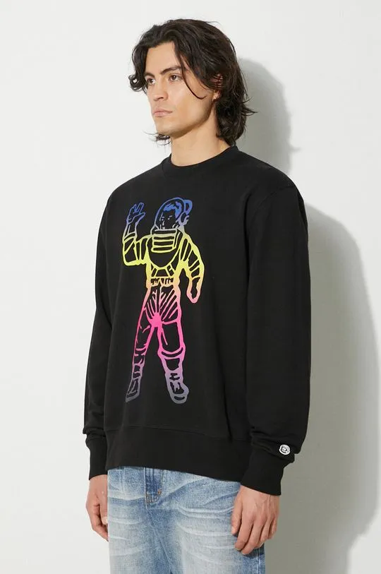 Billionaire Boys Club cotton sweatshirt Standing Astro Crewneck men's black color with a print B24228