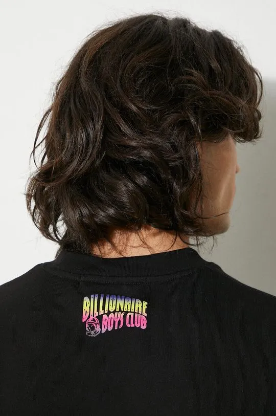 Billionaire Boys Club cotton sweatshirt Standing Astro Crewneck men's black color with a print B24228