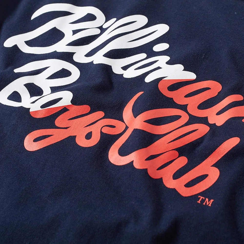 Billionaire Boys Club Script Logo Raglan TeeNavy