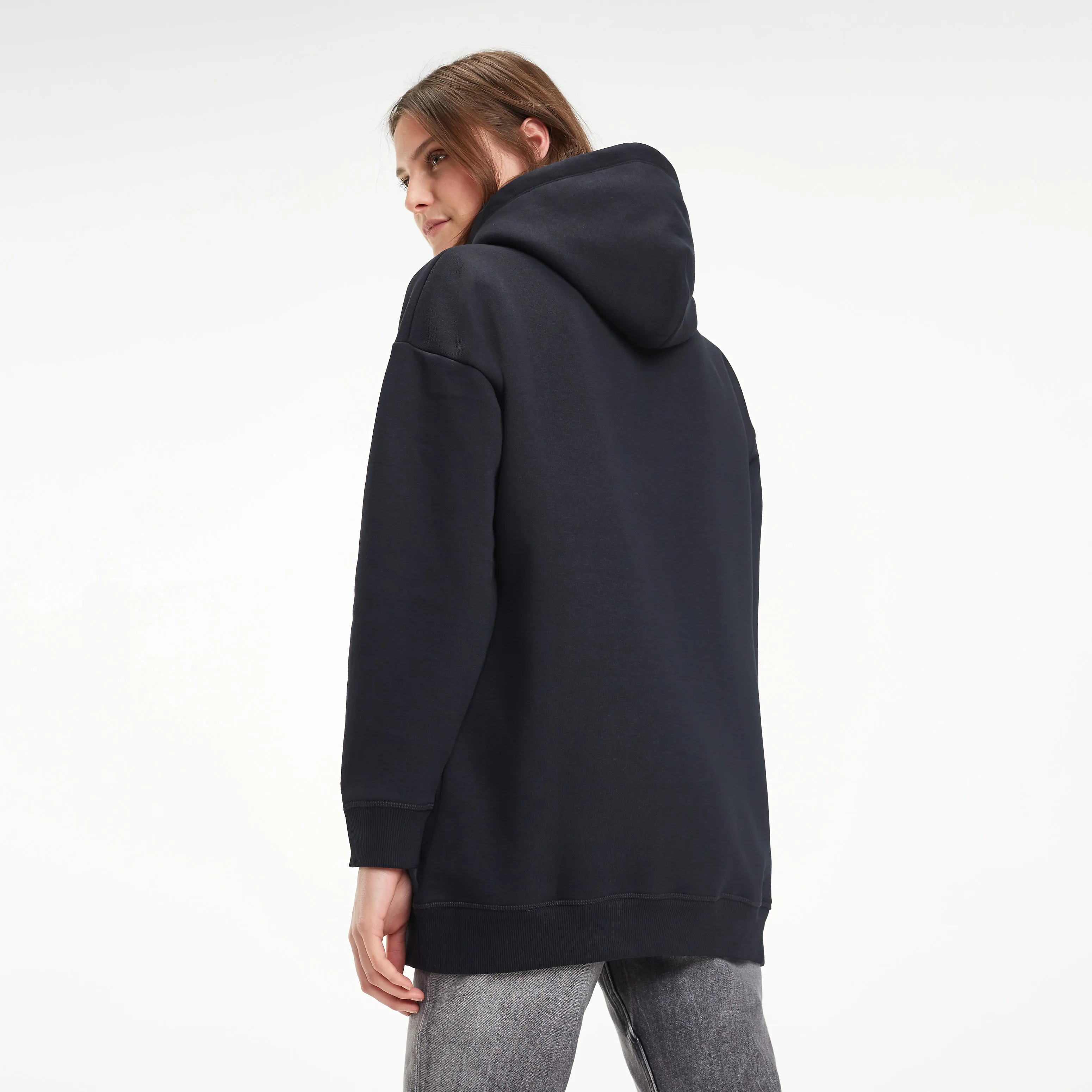 Black Relaxed Fit Fleece Hoody | Sweatshirts & Hoodies | Tommy Hilfiger