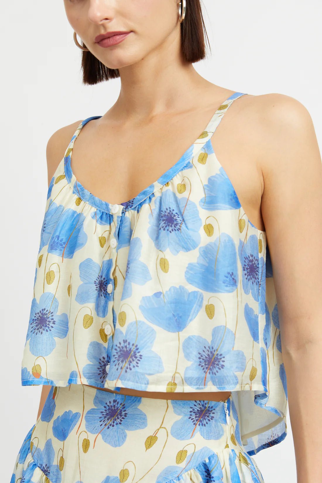 Blue Poppy Tank Top