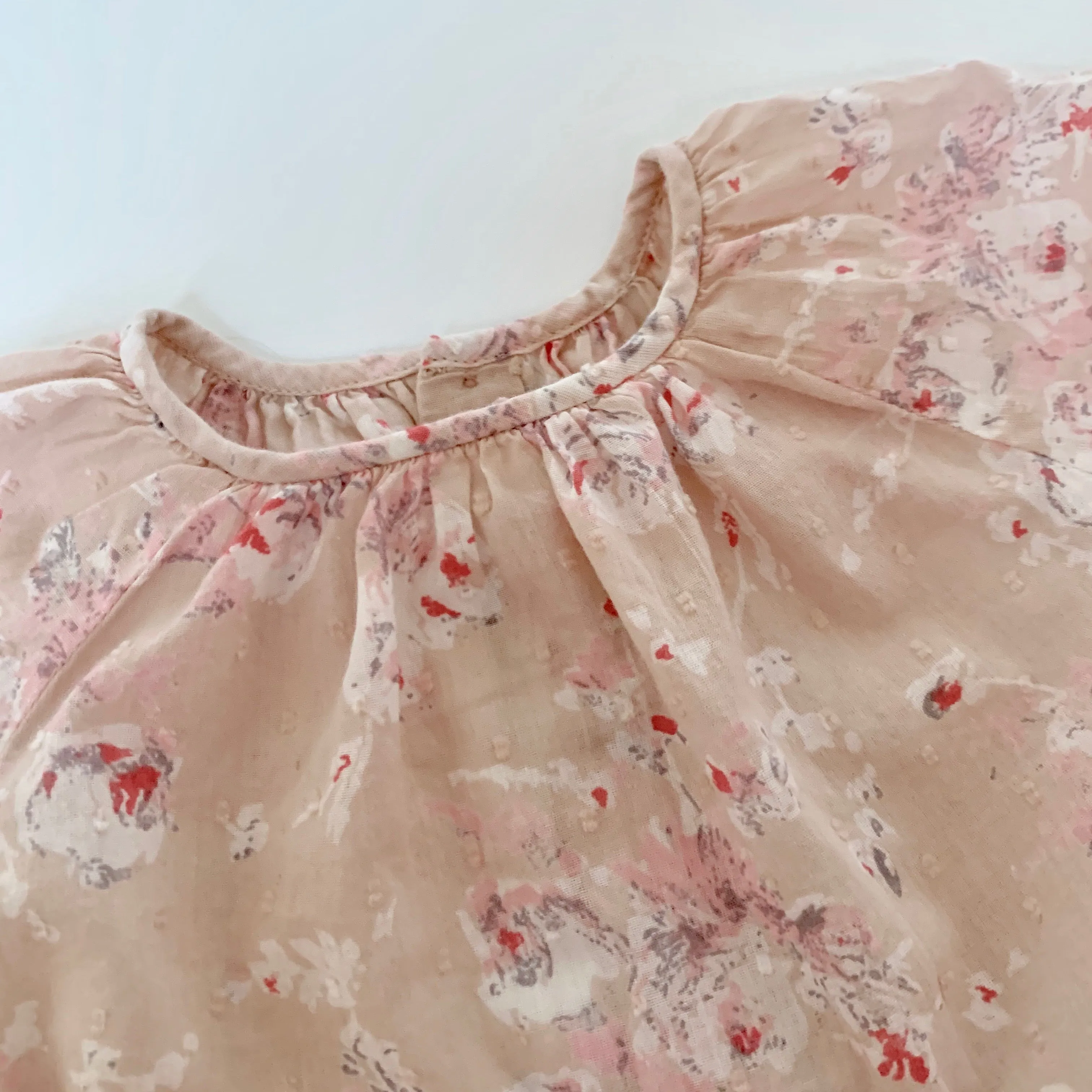 Bonpoint Pink Floral Print Blouse: 12 Months & 2 Years