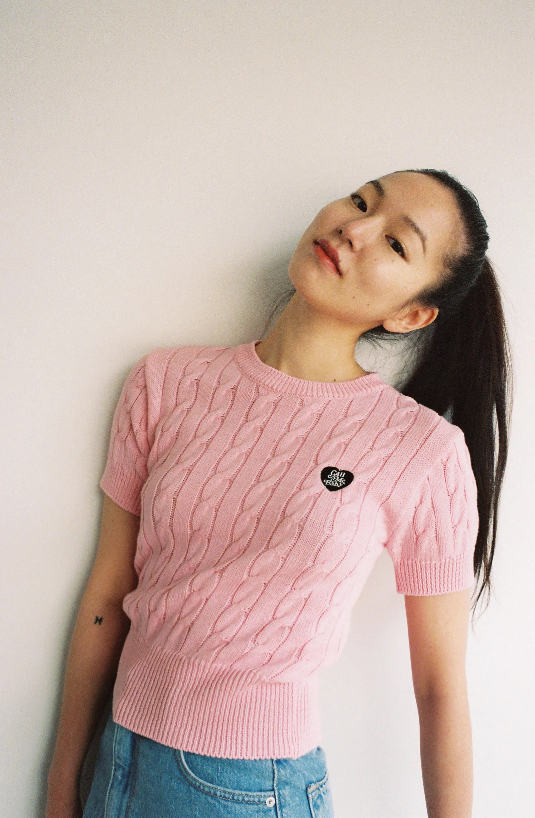 Call Me Baby  |Cotton Logo V-neck & Crew neck