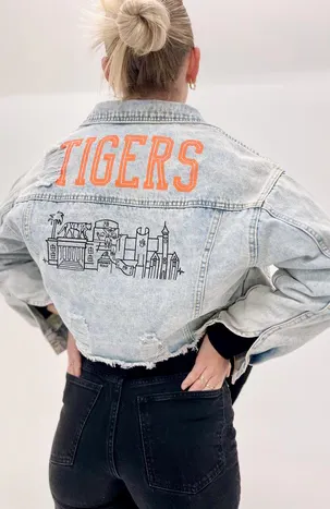 Clemson Campus Skyline Denim Jacket