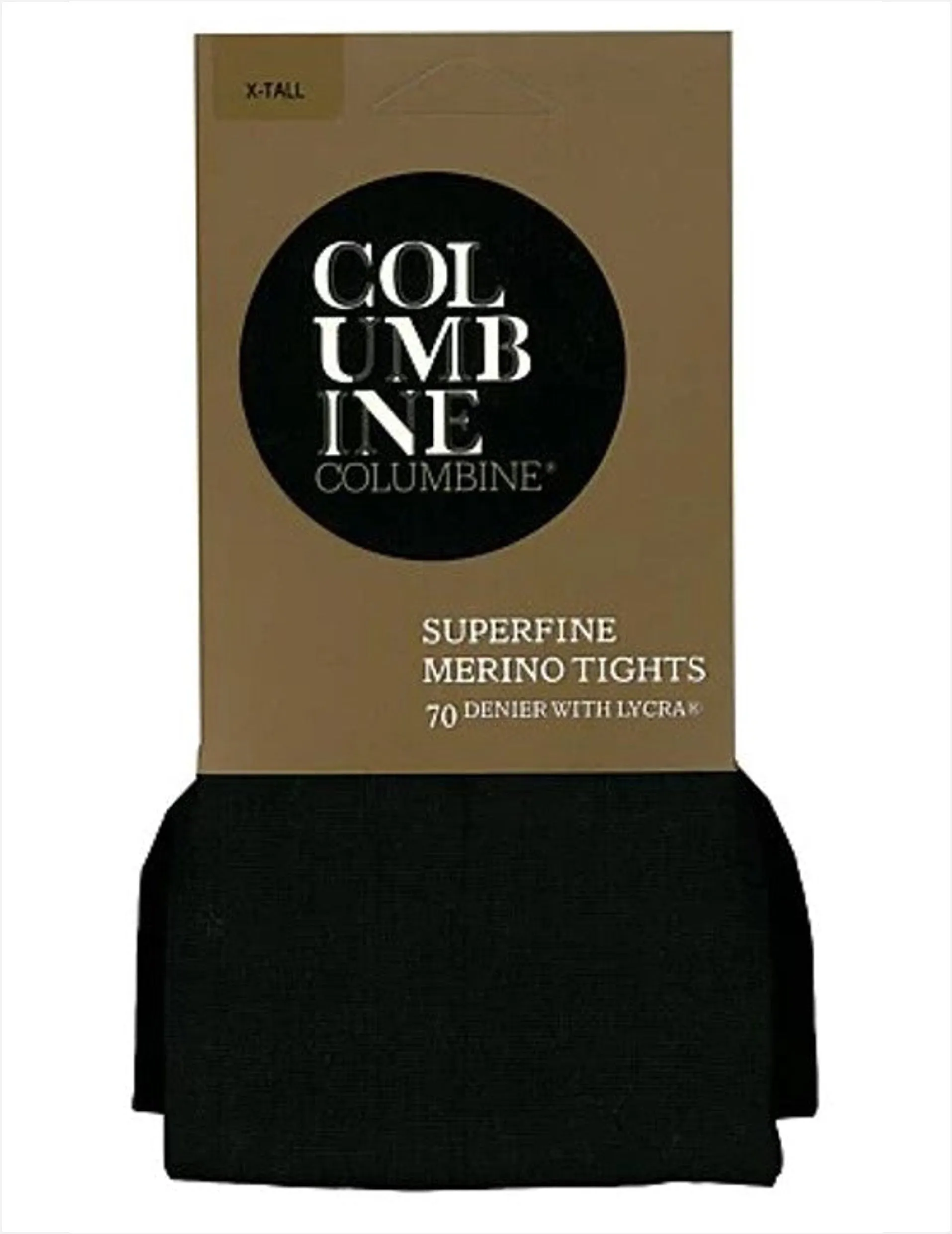 Columbine 1425 Plain Superfine Merino Tights Black