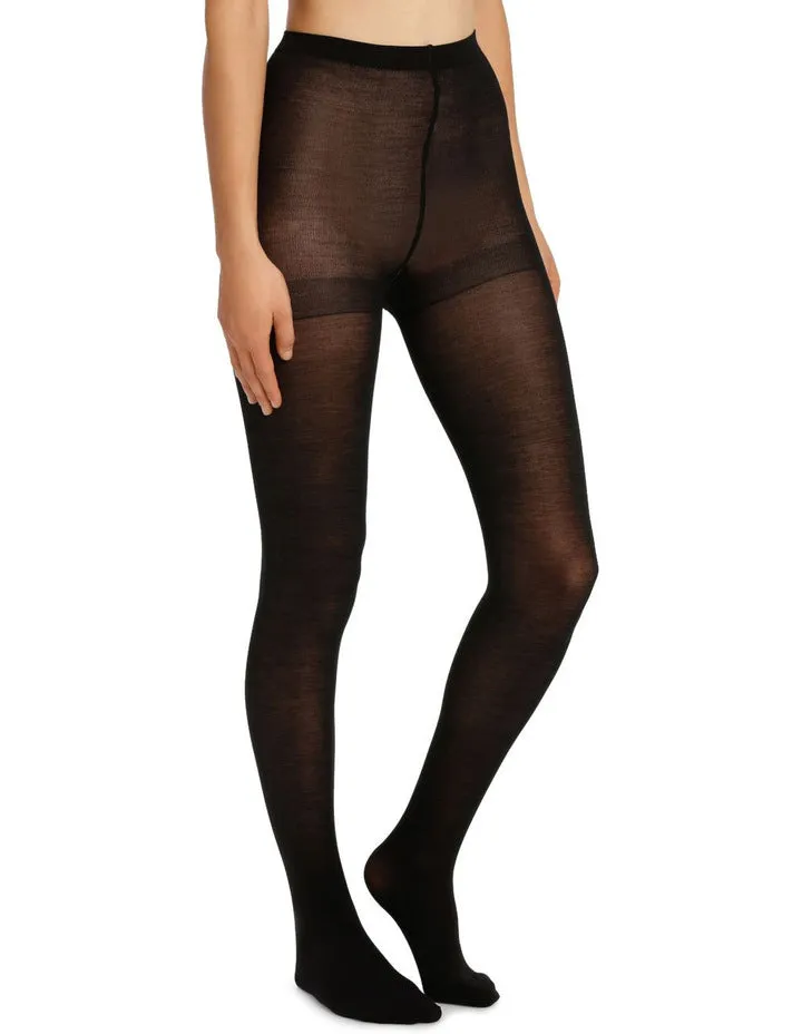 Columbine 1425 Plain Superfine Merino Tights Black