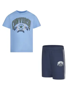 Converse Kids Boys Retro Club T-shirt And Shorts Set - Navy