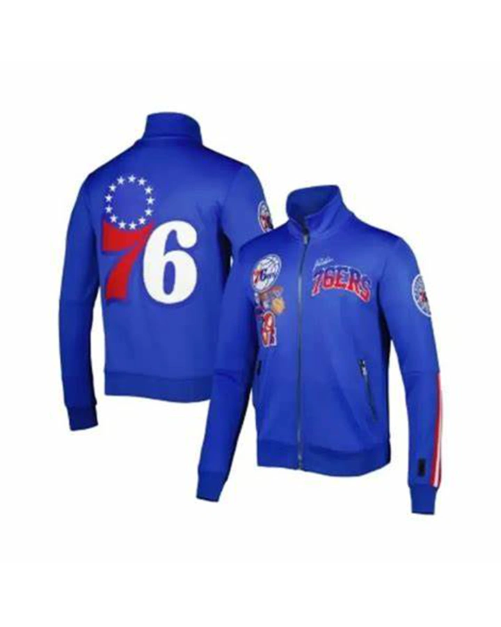 Cortez Philadelphia 76ers Blue Track Jacket - William Jacket