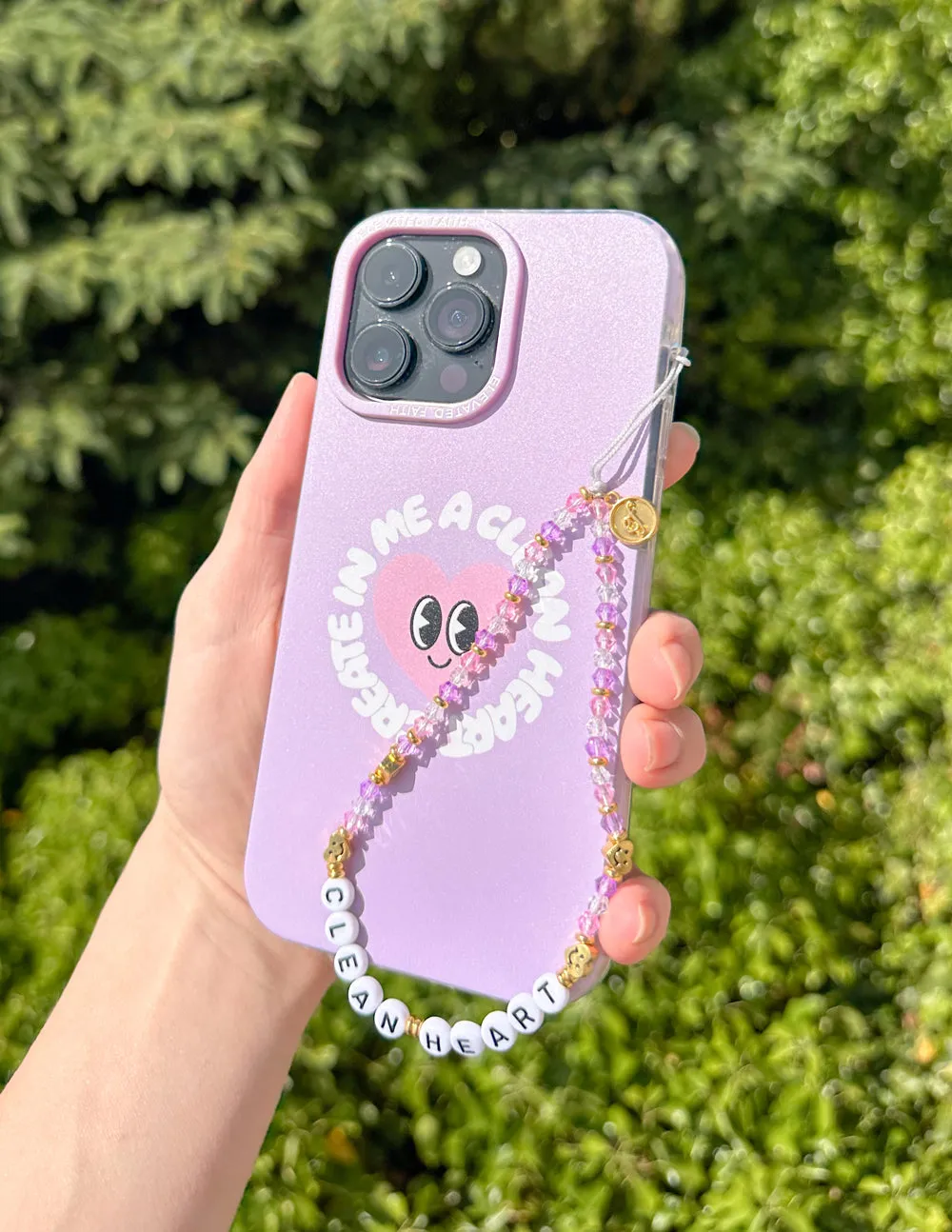 Create in Me a Clean Heart Phone Charm