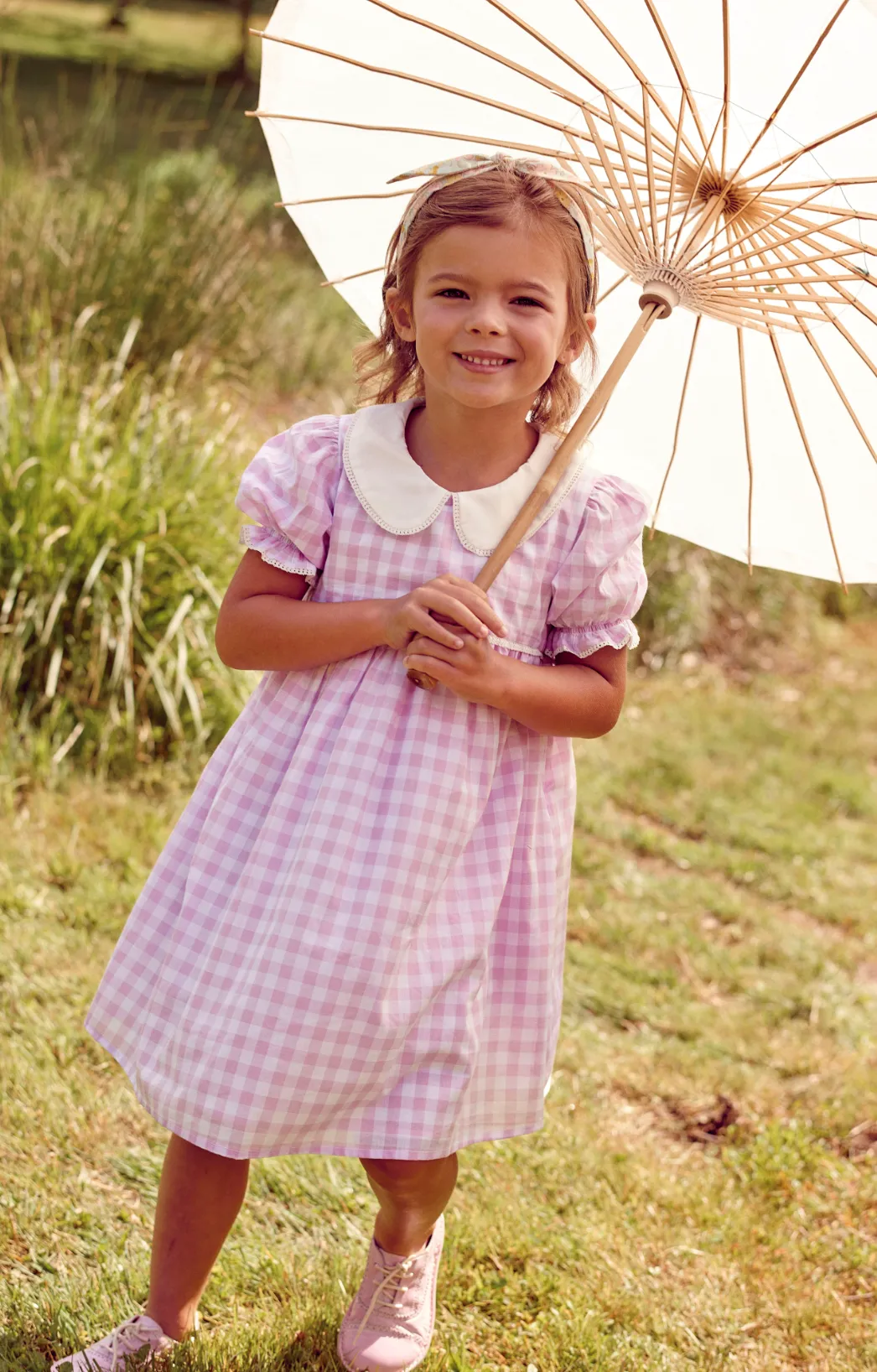 Early Sunday - Lilac Gingham Check Vanessa Dress