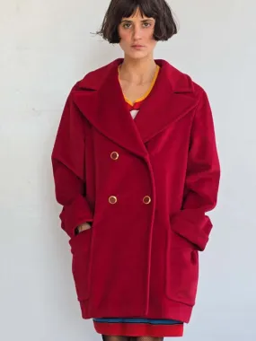 Escada Angora Blend Coat - Cherry