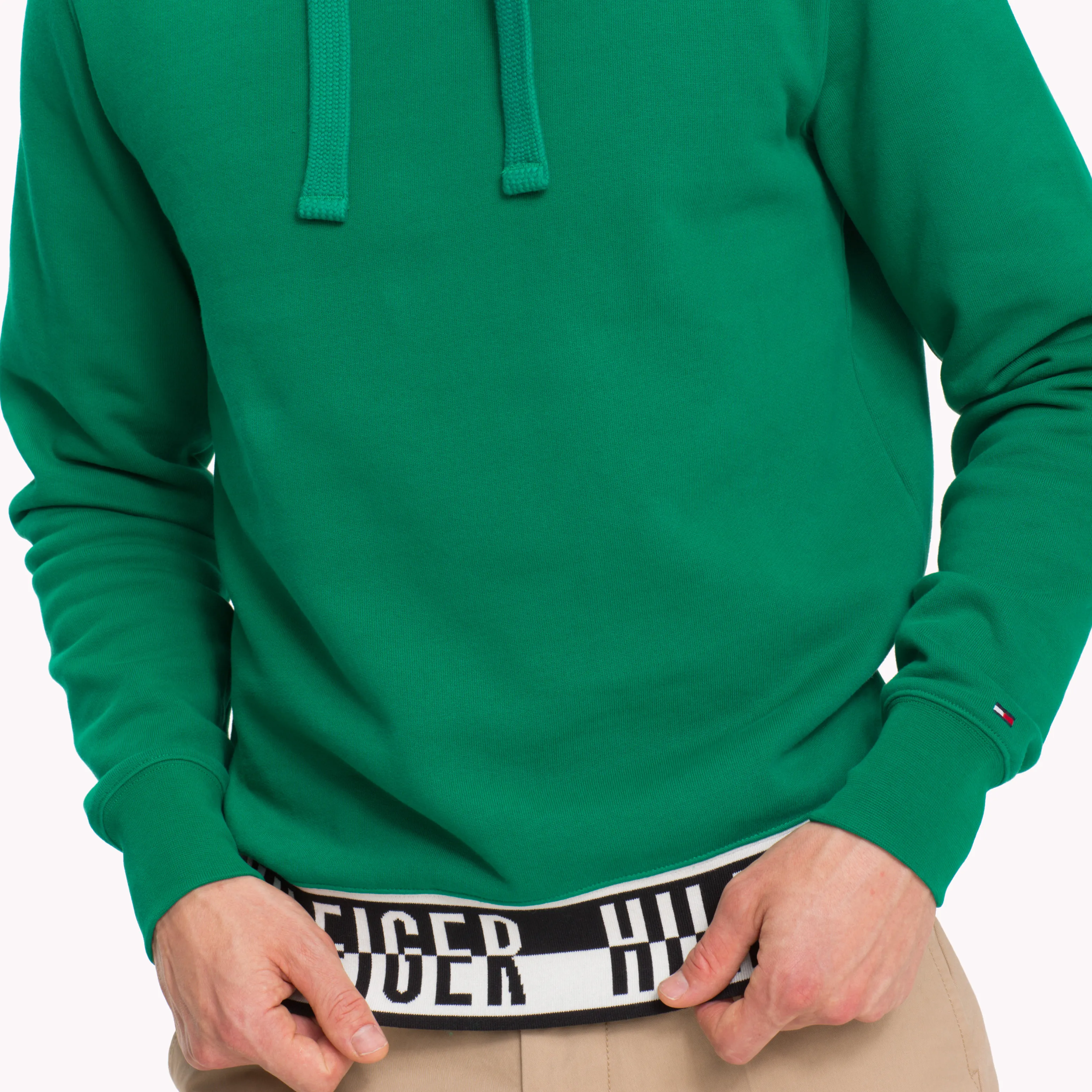 Green Logo Drawstring Hoody | Sweatshirts & Hoodies | Tommy Hilfiger