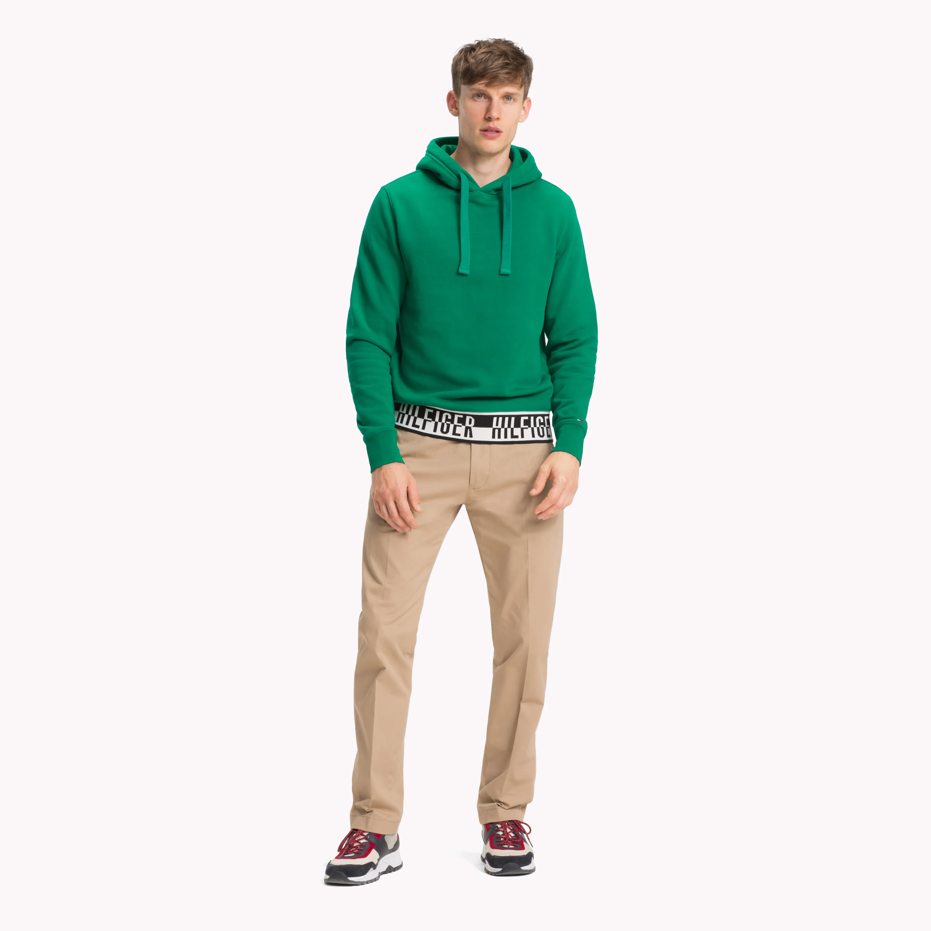 Green Logo Drawstring Hoody | Sweatshirts & Hoodies | Tommy Hilfiger