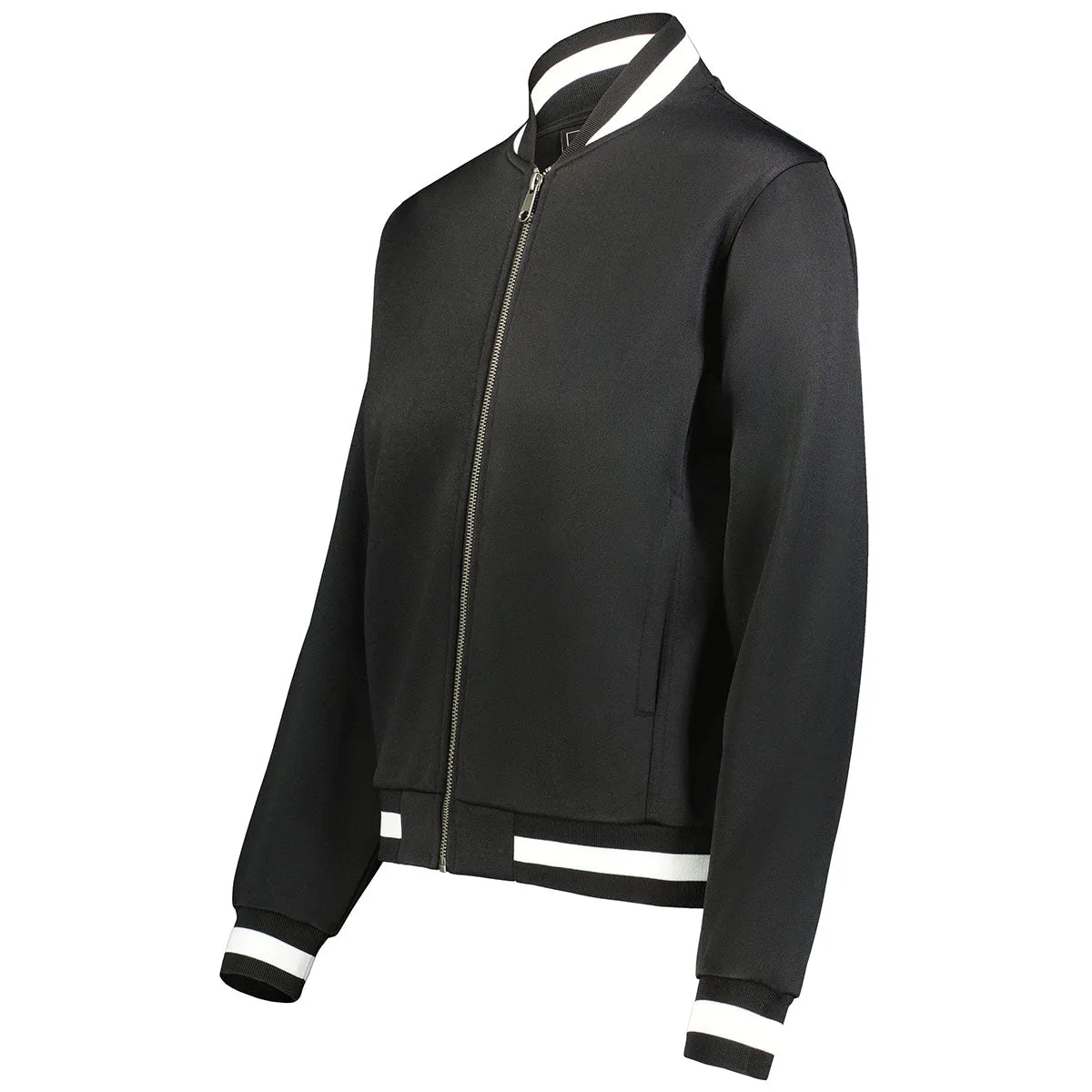 Holloway Women's Black/White V-Street Full Zip Jacket