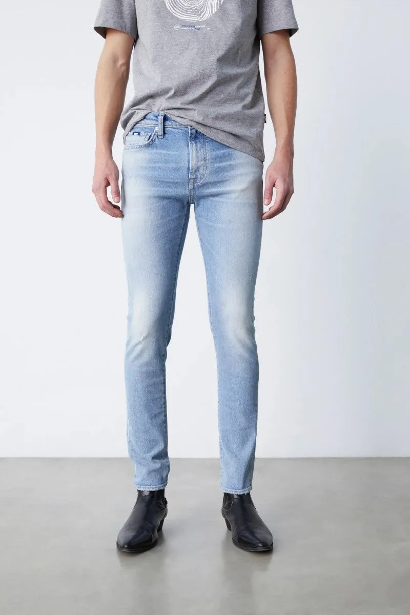 Jeans 5 tasche skinny uomo Azzurro