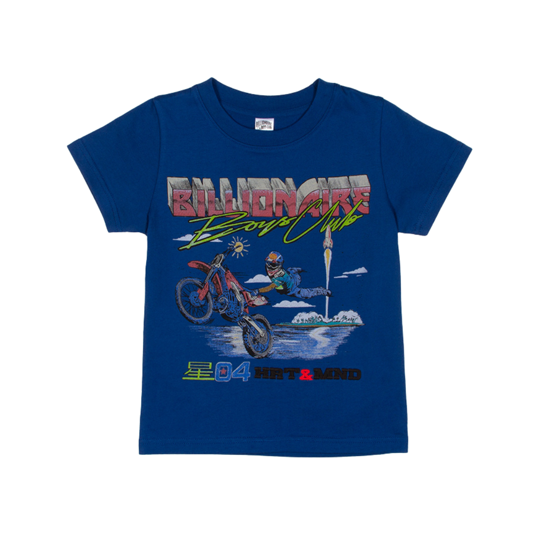 Kids Billionaire Boys Club Moto Beach S/S Knit (Monaco Blue)