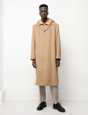 Light Wool Max Gabardine Liner Coat - Beige