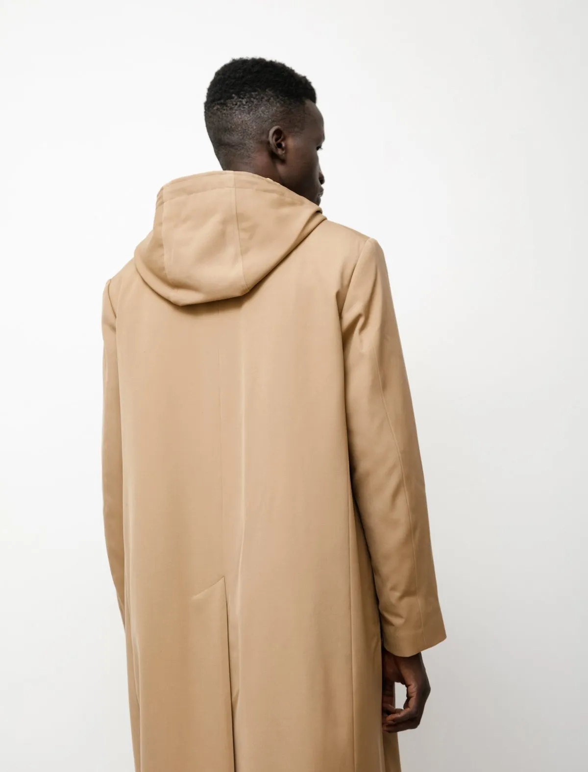 Light Wool Max Gabardine Liner Coat - Beige