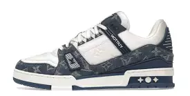 Louis Vuitton LV Trainer Monogram Denim White Blue