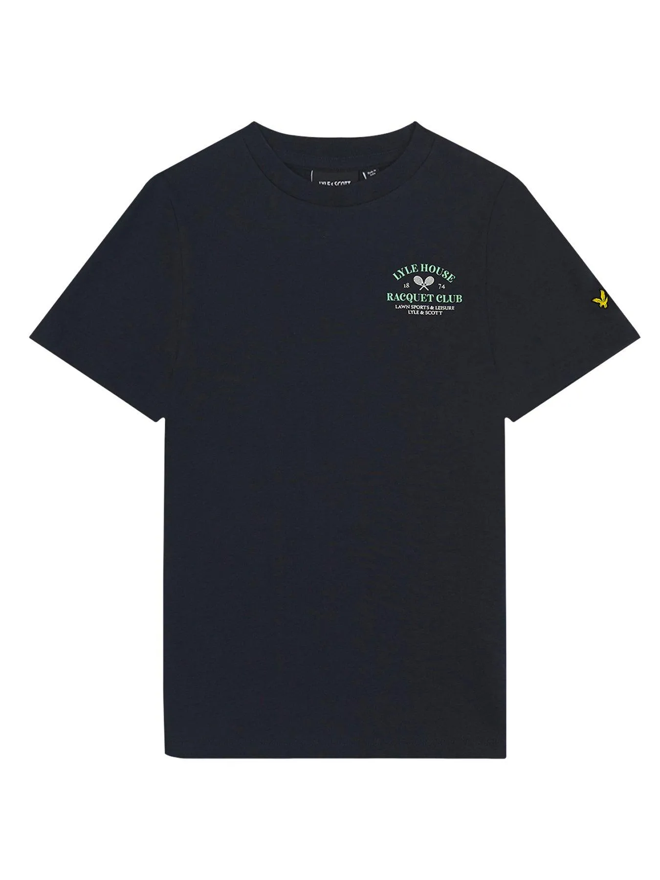 Lyle & Scott Boys Racquet Club Graphic Short Sleeve T-shirt - Dark Navy