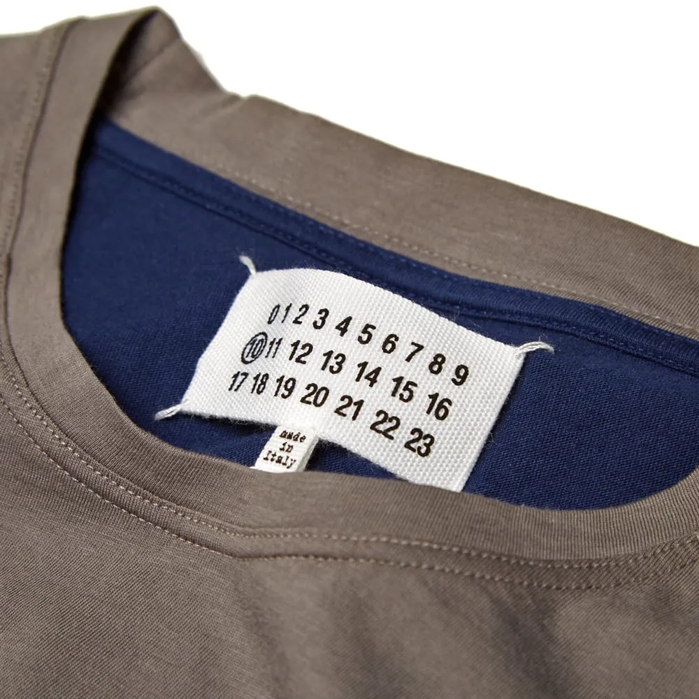 Maison Martin Margiela 10 Long Sleeve Bi-Colour TeeGrey & Royal