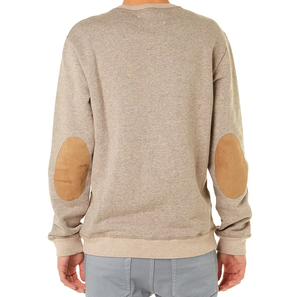 Maison Martin Margiela 14 Crew Neck Elbow Patch SweatBeige