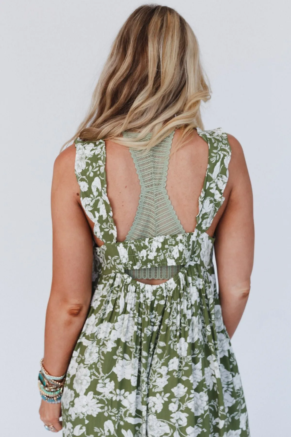 Marin Floral Jumpsuit - Sage