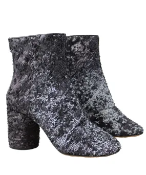 Martin Margiela Tronchetto con paillettes blu sfumate - N. 37