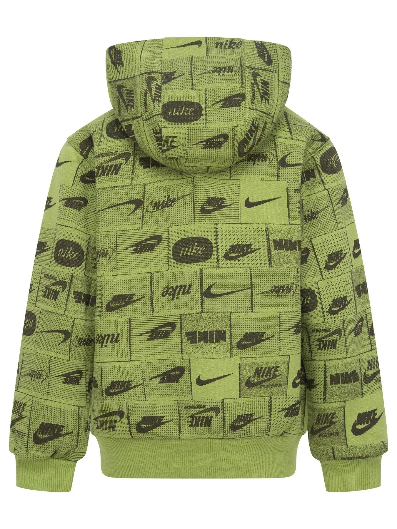 Nike Kids Boys Club All Over Print Overhead Hoodie - Green