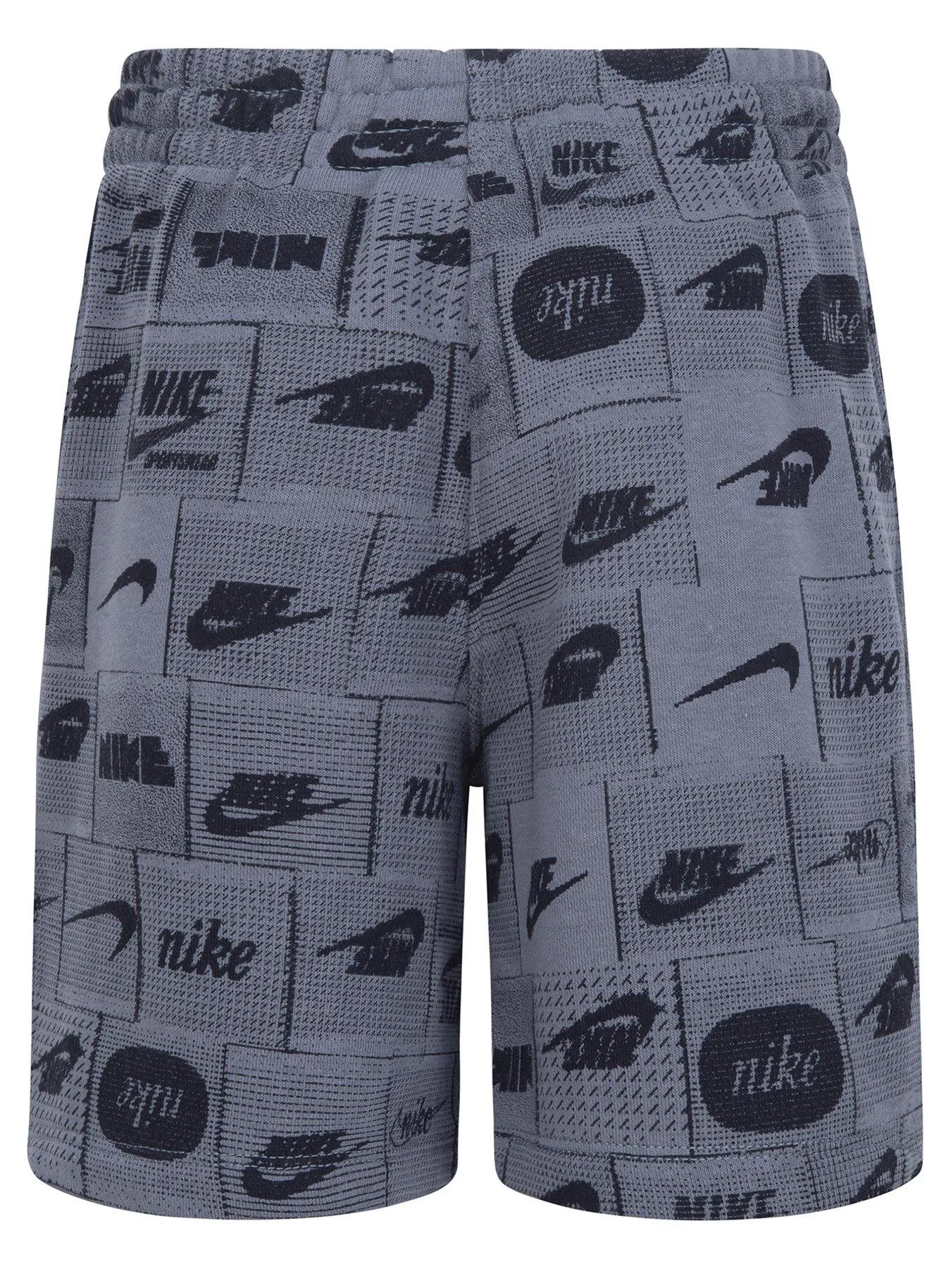 Nike Kids Boys Club All Over Print Shorts - Grey