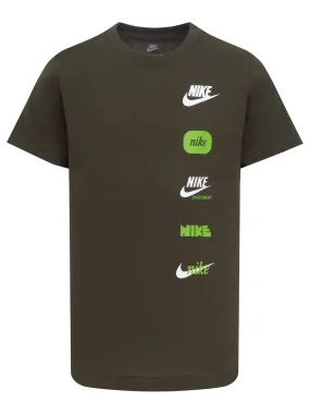 Nike Kids Boys Club+ Badge Tee - Khaki