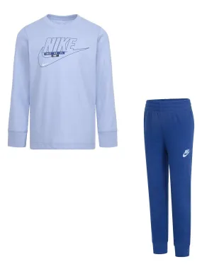 Nike Kids Boys Club Crew And Joggers Set - Blue