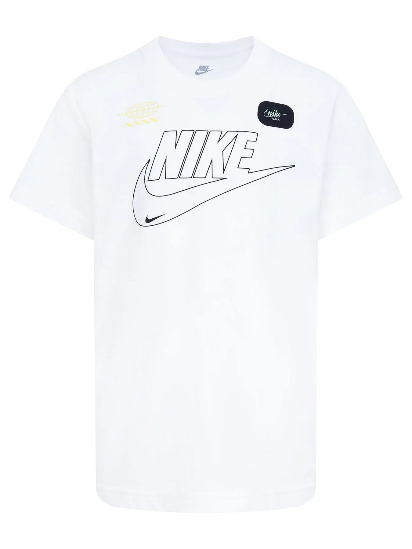 Nike Kids Boys Club+ Futura Tee - White