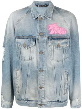 PALM ANGELS Graffiti-Print Denim Jacket for Men