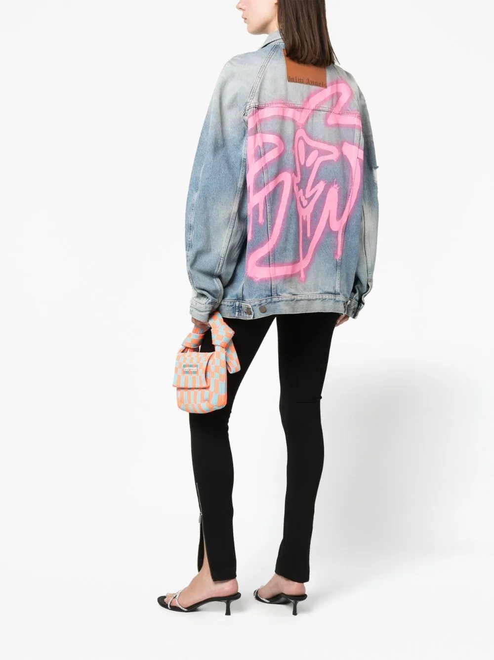 PALM ANGELS Graffiti-Print Denim Jacket for Men